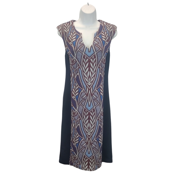 Anthropologie Dresses & Skirts - Anthropologie HD in Paris Cleo Jacquard Sheath Dress Blue Sleeveless Size S